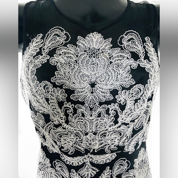 🔸2 for$11🔸 
 Black with Silver Lace Accent Dress - Picture 7 of 8